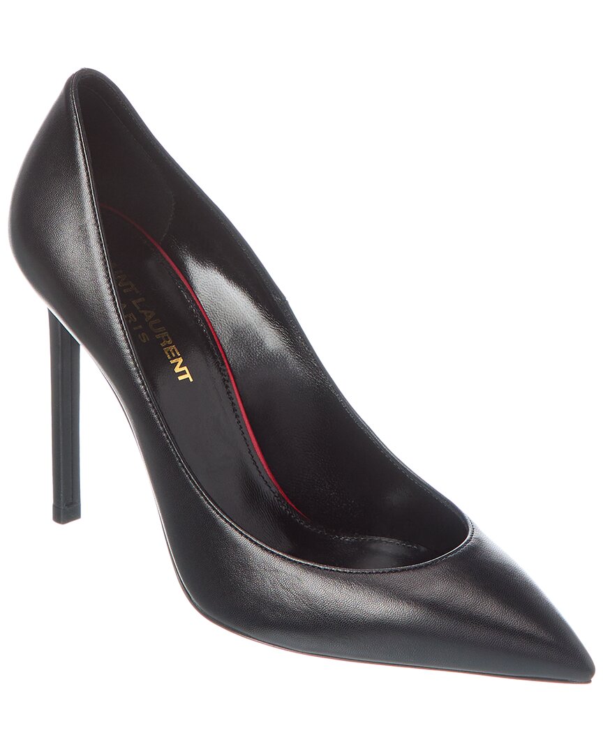 YSL Saint Laurent Anja 105 Escarpin Pump Leather Black Shoes