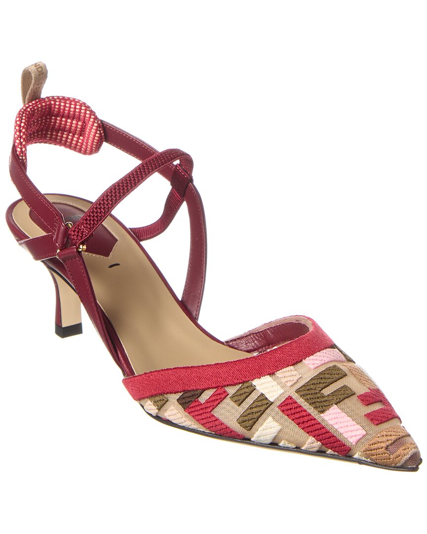 Fendi Sling Bag Ff Colibri Lite Mesh & Slingback Leather Medium Shoes