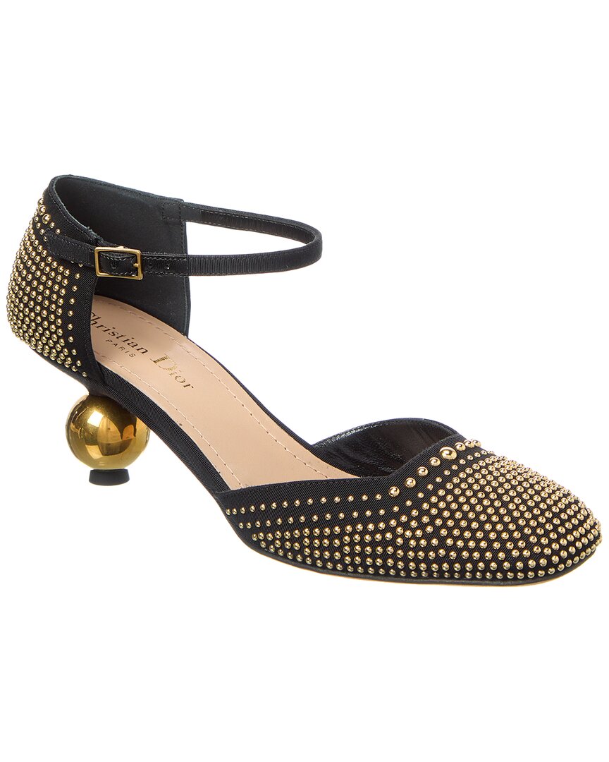 Dior Shoe D-Idole & Pump Leather Canvas Black Shoes