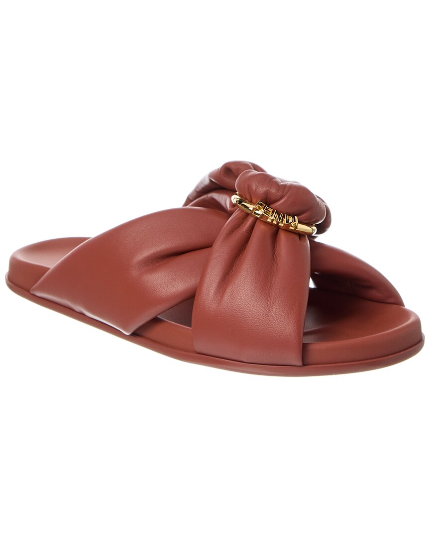 Fendi Shoe Feel Sandal 4 Leather Brown Shoes