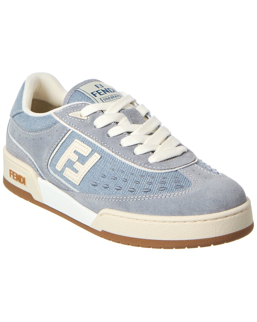 Fendi Shoe Match & Sneaker Suede Denim Shoes