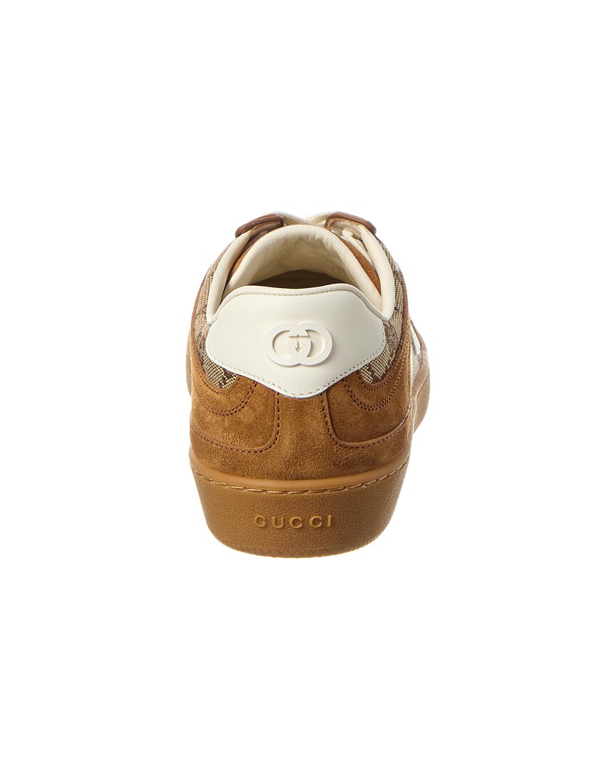 Gucci G75 Gg Canvas & Suede Sneaker