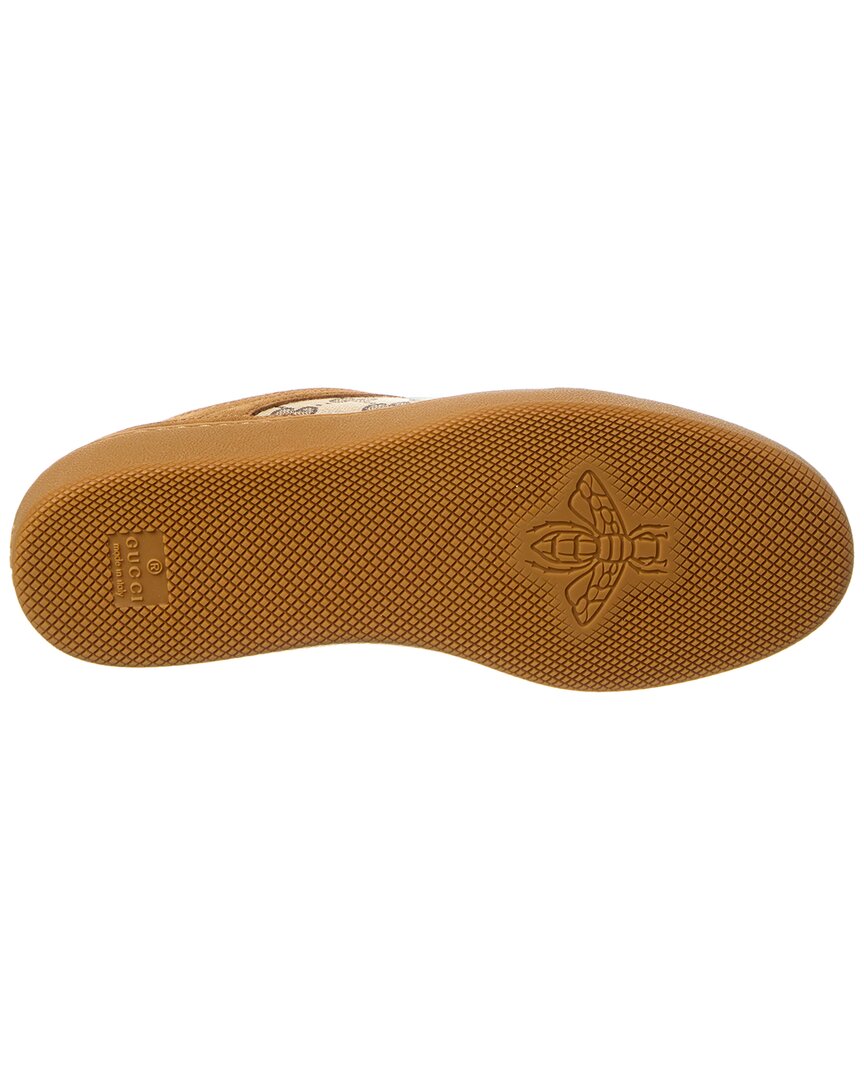 Gucci G75 Gg Canvas & Suede Sneaker