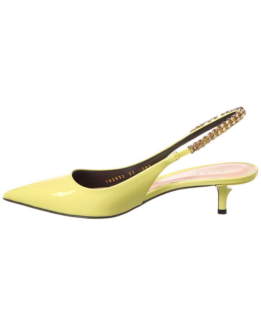 Gucci Signoria Patent Slingback Pump
