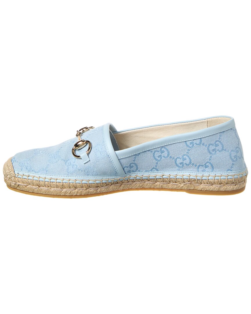 Gucci Horsebit Canvas Espadrille
