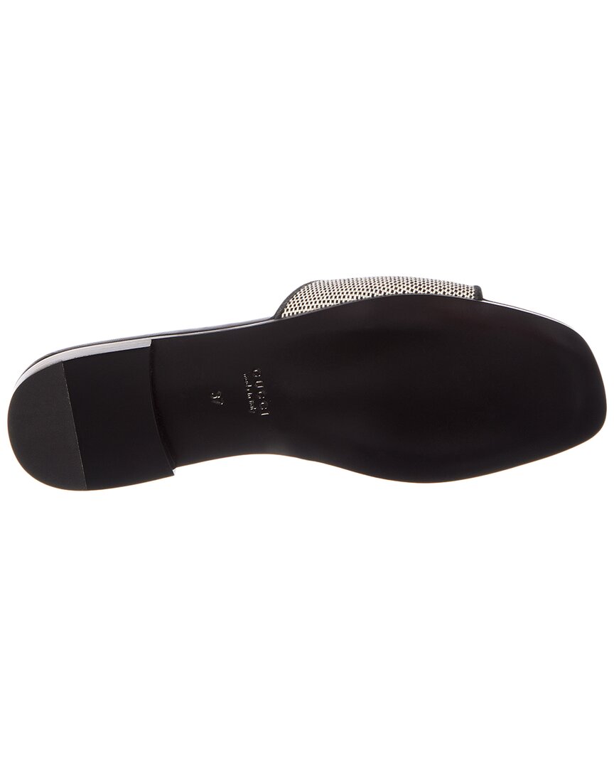 Gucci Interlocking G Canvas & Leather Sandal