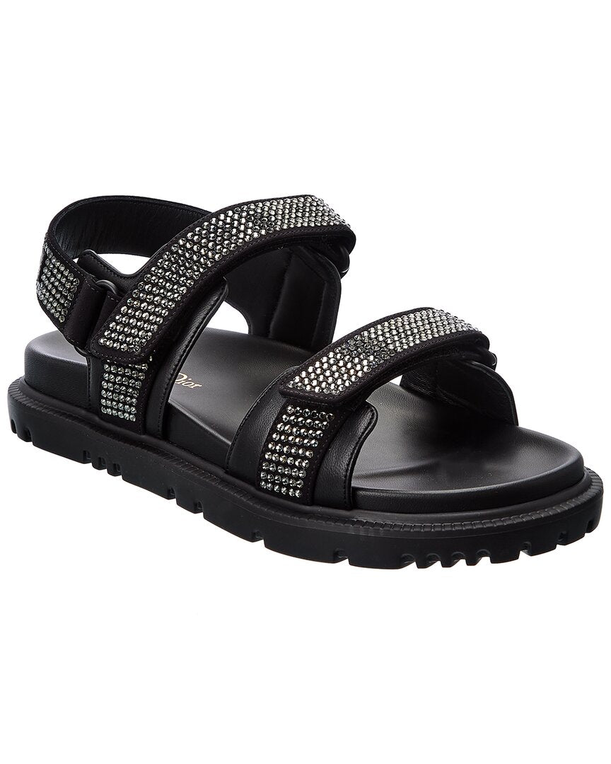 Dior Shoe act Sandal 2 Leather Black Shoes