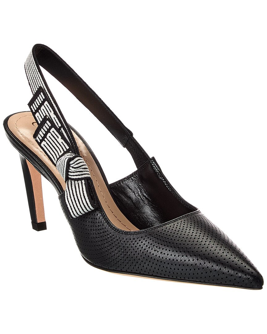 Dior Sling Bag J'a Slingback Pump 3 Leather Black Shoes