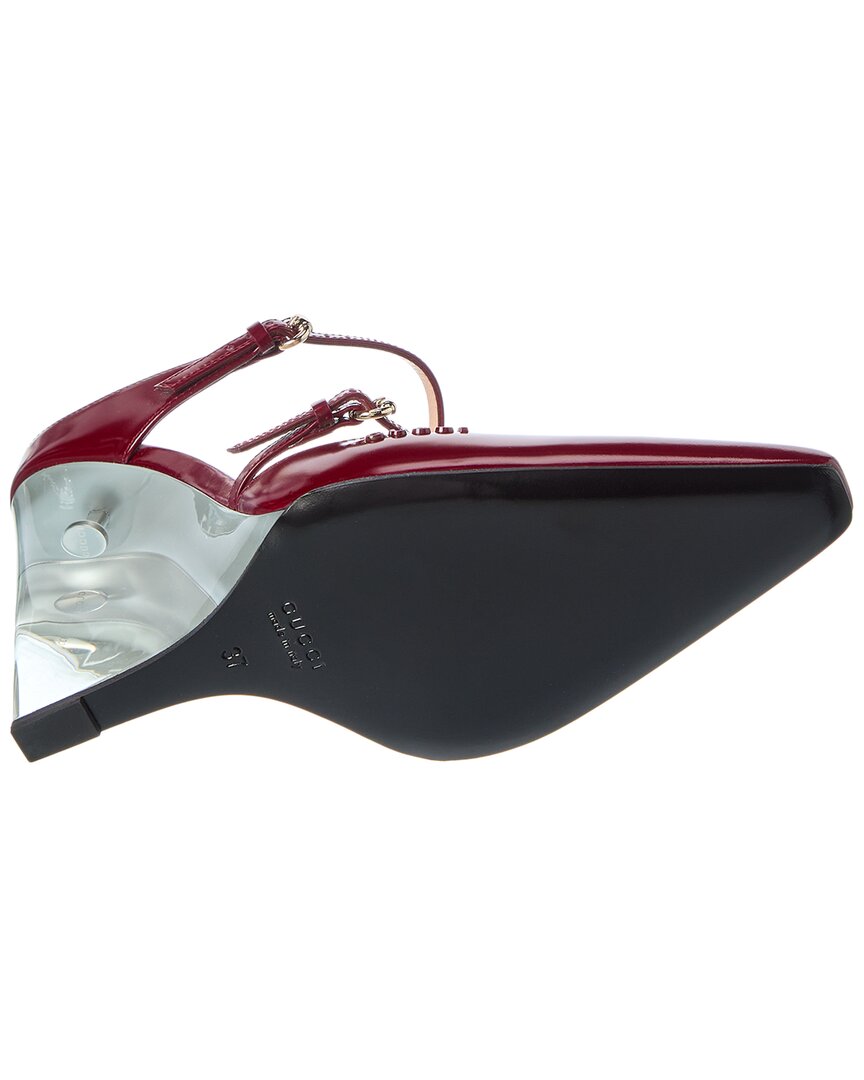 Gucci Leather Wedge Mule