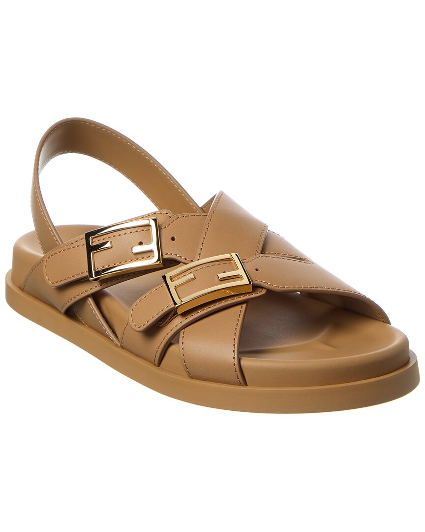 Fendi Shoe Feel Sandal 3 Leather Black Shoes