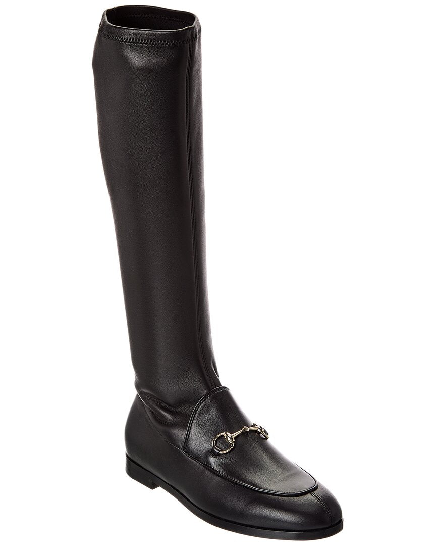 Gucci Jord n Leather Knee-High Boot