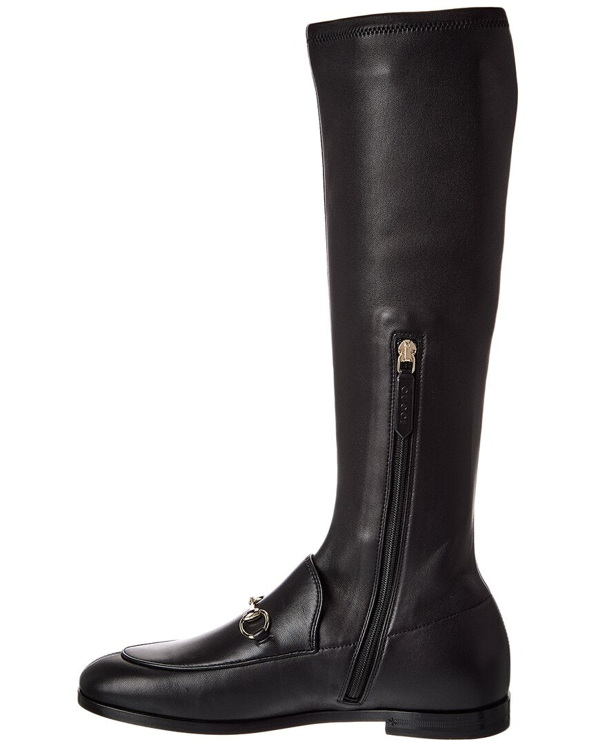 Gucci Jord n Leather Knee-High Boot