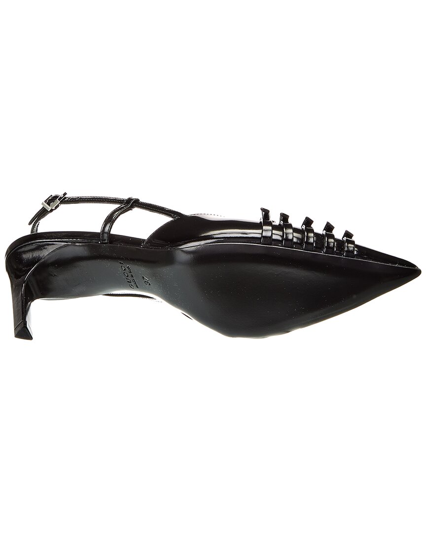 Gucci Logo Leather Slingback Pump