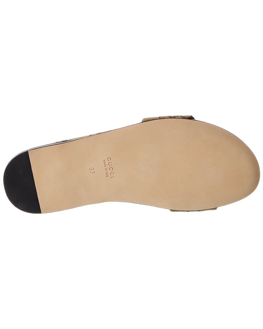 Gucci Horsebit Gg Canvas Sandal