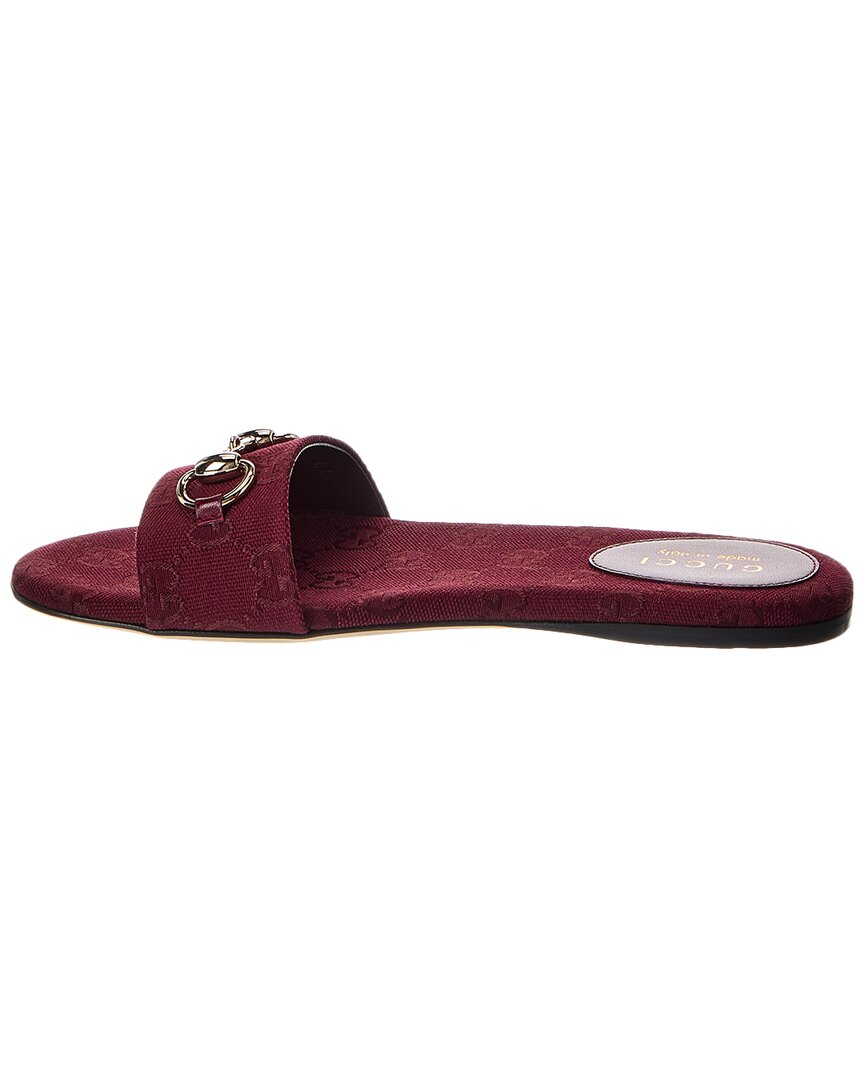 Gucci Horsebit Gg Canvas Sandal