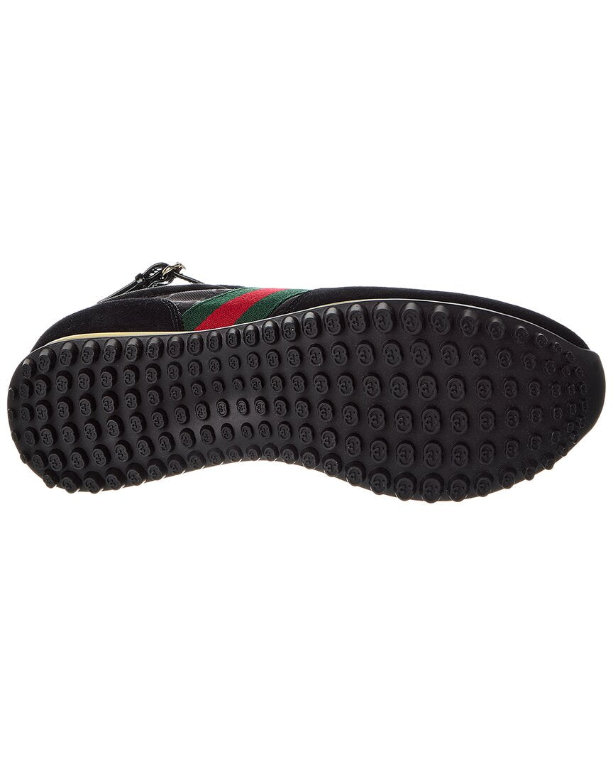 Gucci Re-Motion Gg Nylon & Suede Sneaker, 41, Black