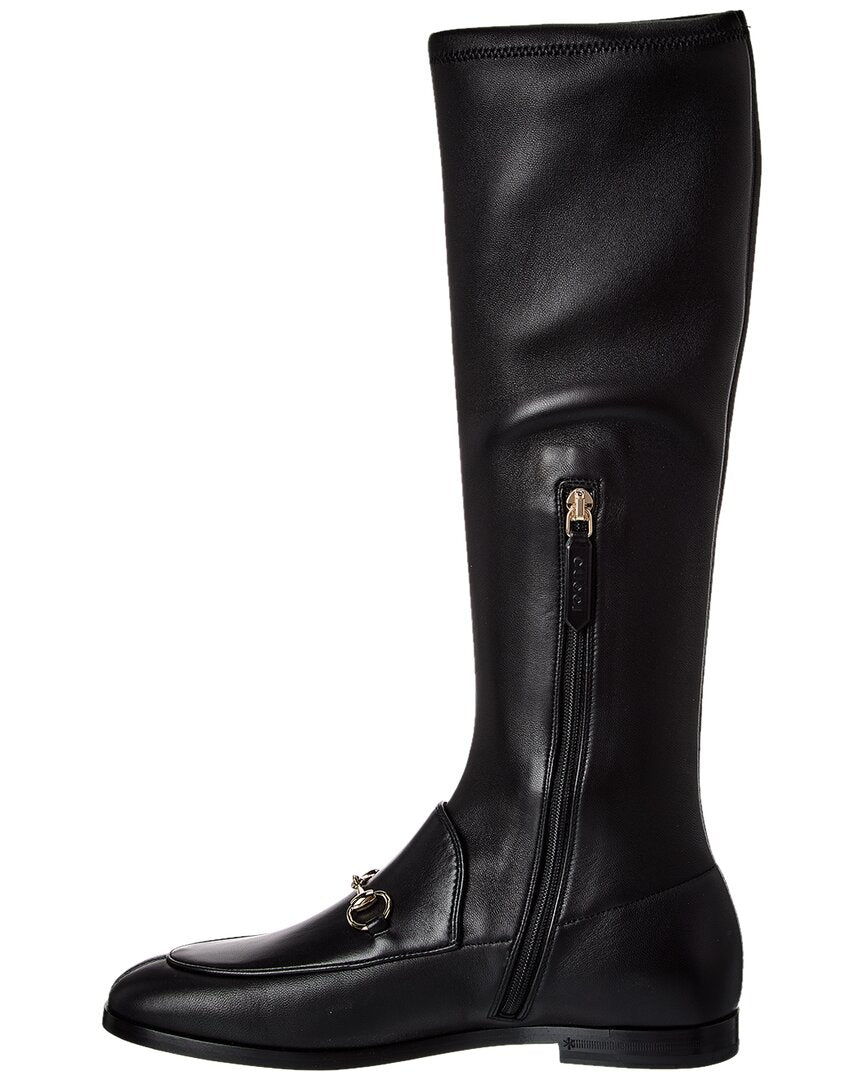 Gucci Jord n Leather Knee-High Boot