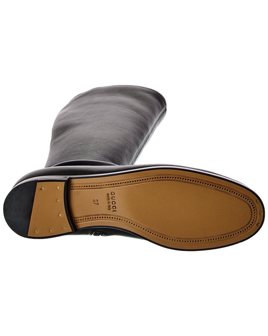 Gucci Jord n Leather Knee-High Boot