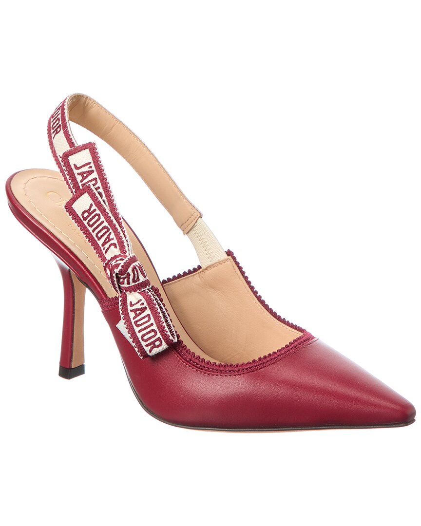 Dior Sling Bag J'a Slingback Pump 2 Leather Red Shoes