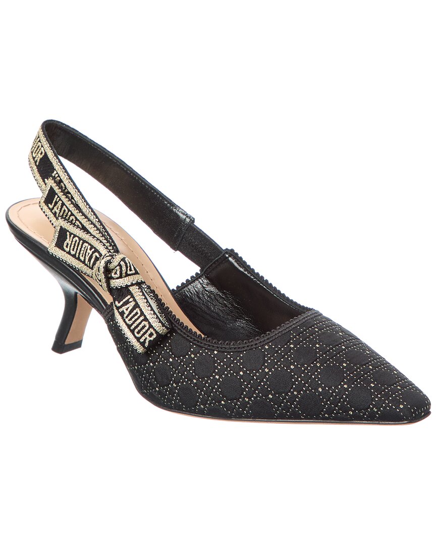 Dior Sling Bag J'a Slingback Pump 2 Canvas Black Shoes