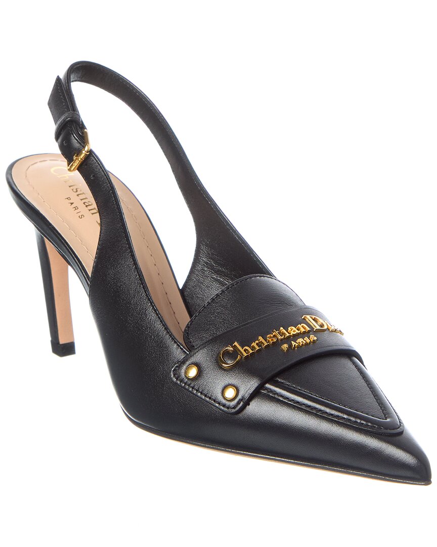 Dior Sling Bag Boy Slingback Pump Leather Black Shoes