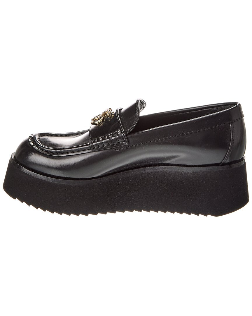 Gucci Double G Creeper Leather Loafer