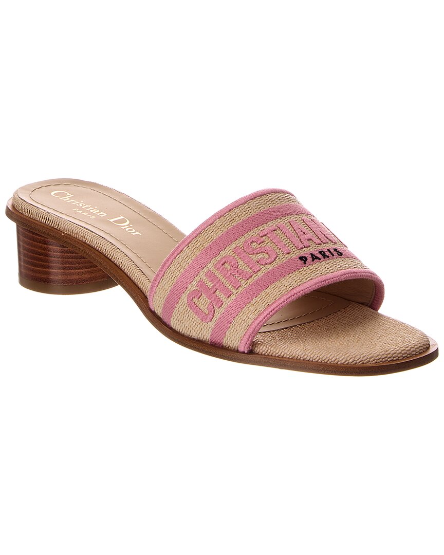 Dior Shoe Dway Sandal Canvas Pink Shoes
