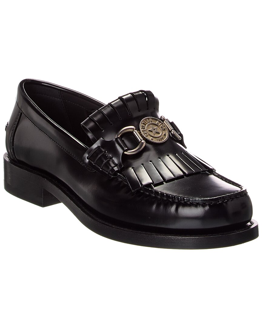Dior Shoe Emblem Loafer Leather Black Shoes