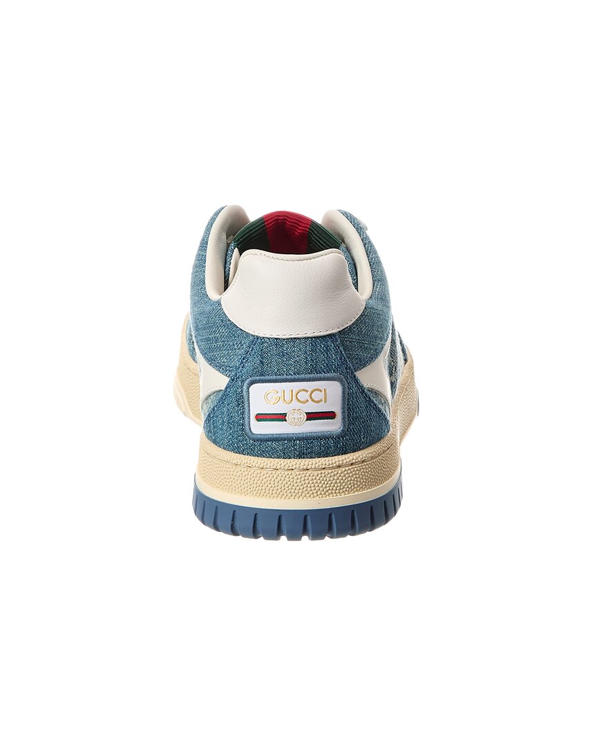 Gucci Re-Web Gg Denim & Leather Sneaker