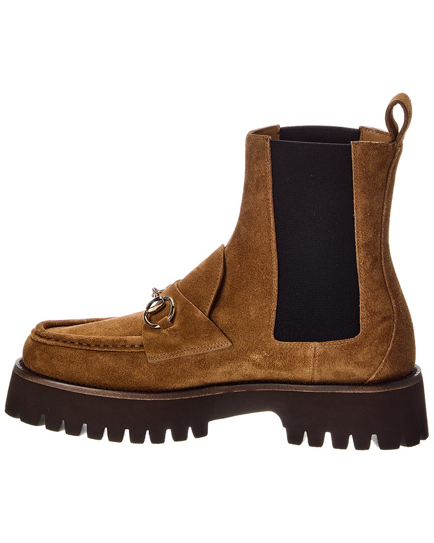 Gucci Horsebit Suede Bootie