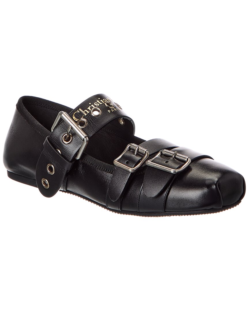Dior Shoe Punk Ballet Flat Leather Black Shoes