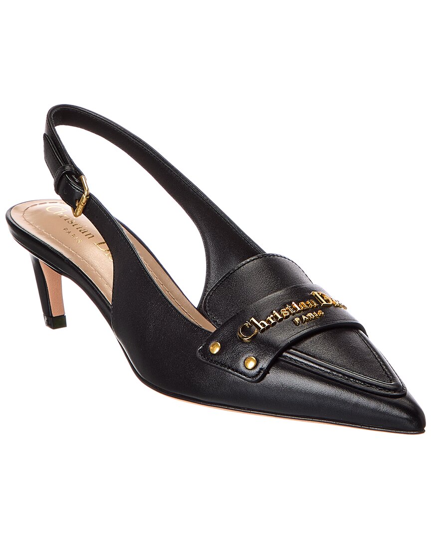 Dior Sling Bag Boy Slingback Pump 3 Leather Black Shoes