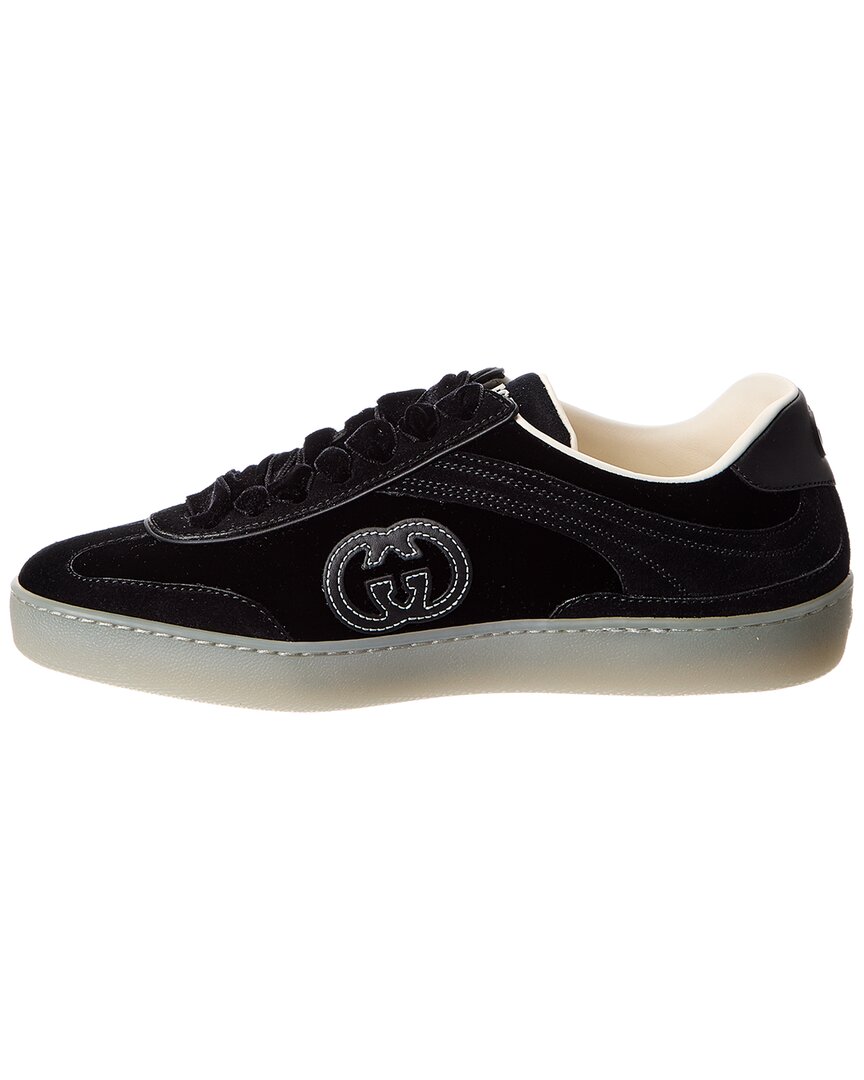 Gucci G75 Velvet & Suede Sneaker