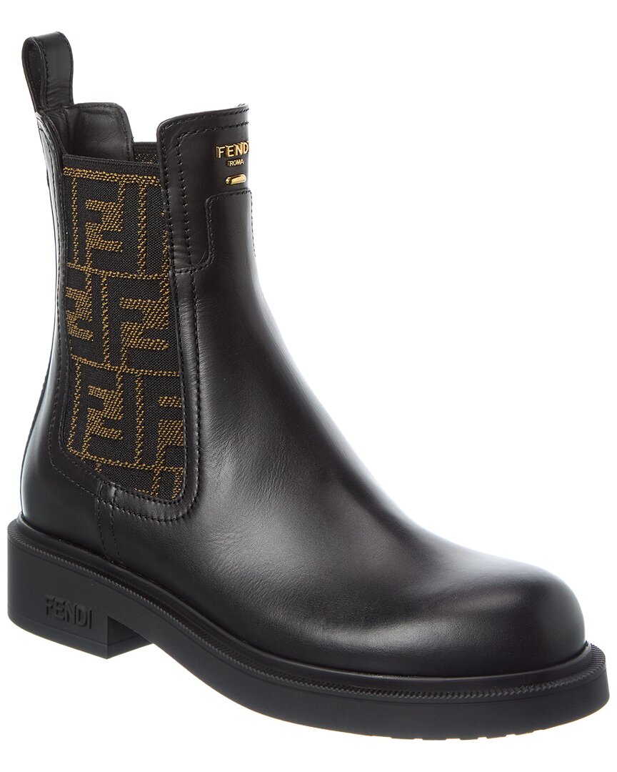 Fendi Shoe Filo Biker Boot 3 Leather Black Shoes