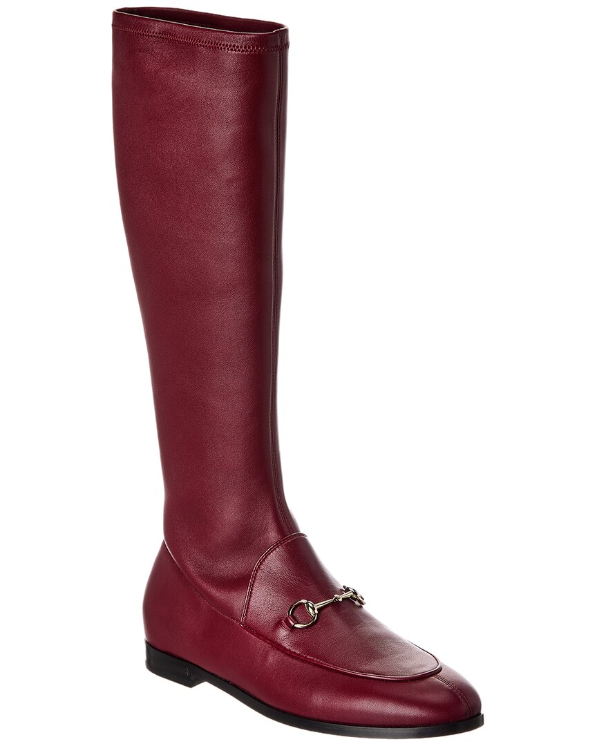 Gucci Jord n Leather Knee-High Boot