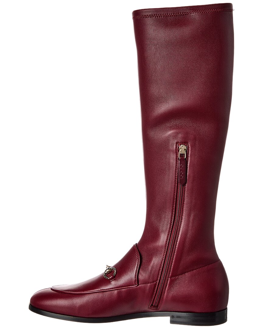 Gucci Jord n Leather Knee-High Boot