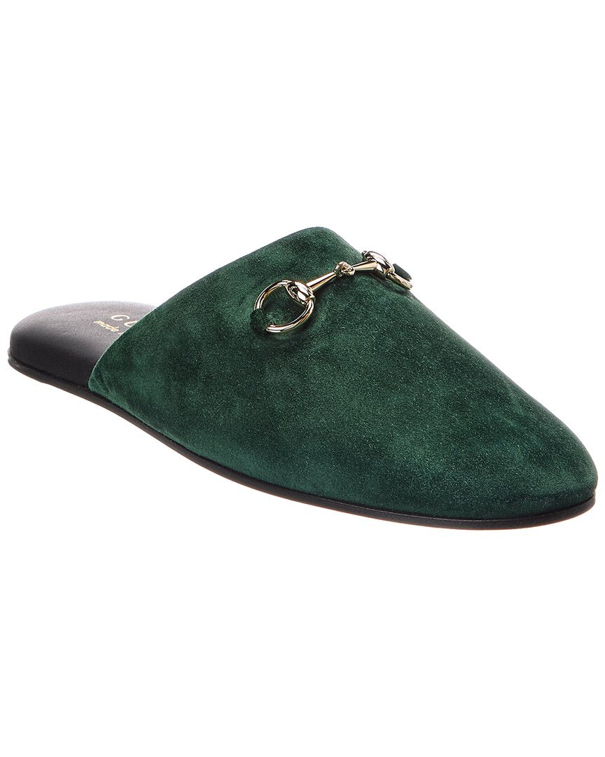 Gucci Horsebit Suede Mule