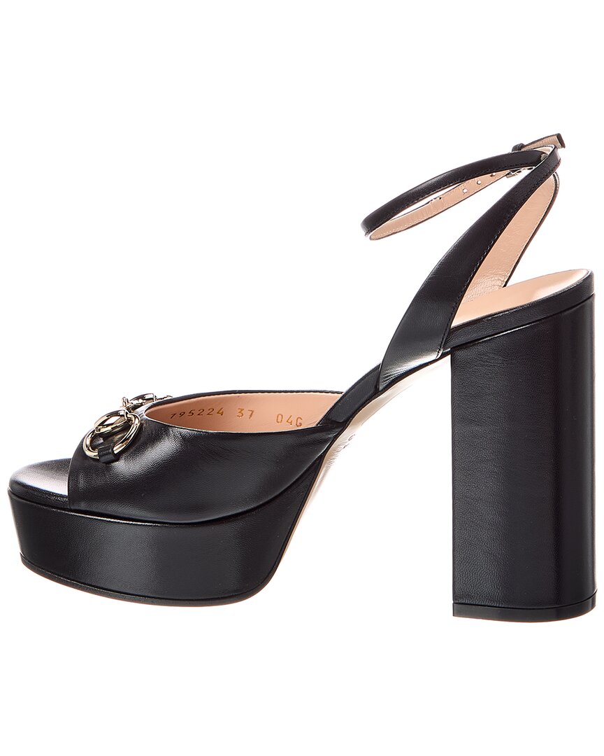 Gucci Horsebit Leather Platform Sandal