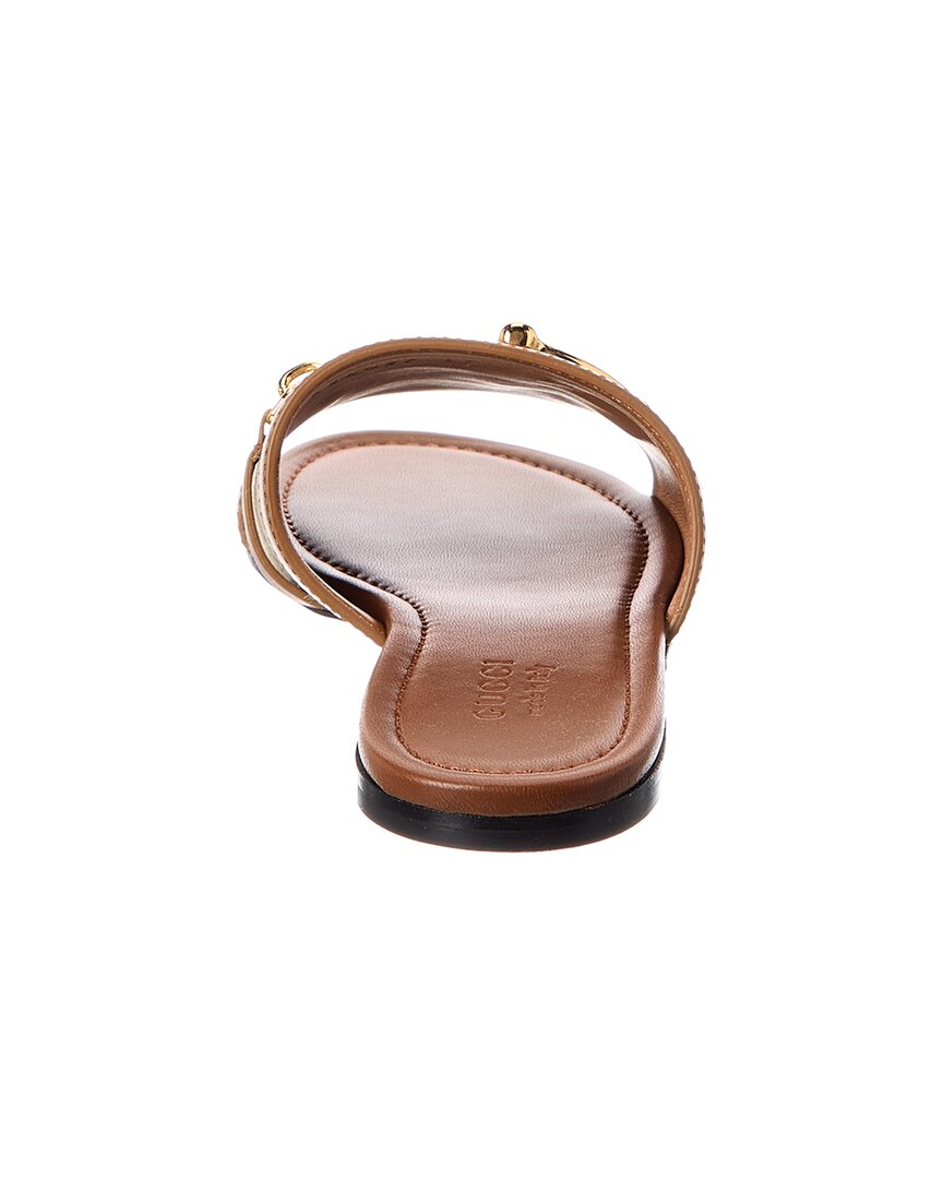 Gucci Gg Canvas & Leather Sandal