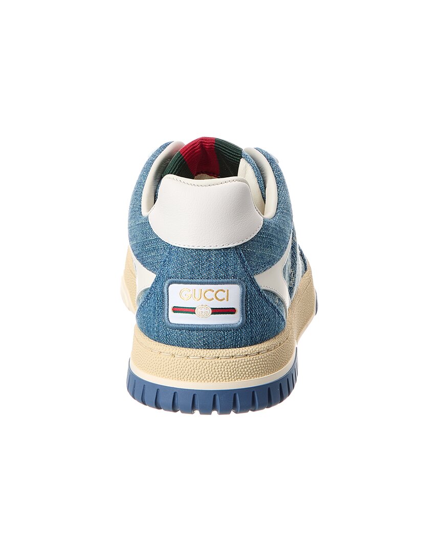 Gucci Re-Web Gg Denim & Leather Sneaker