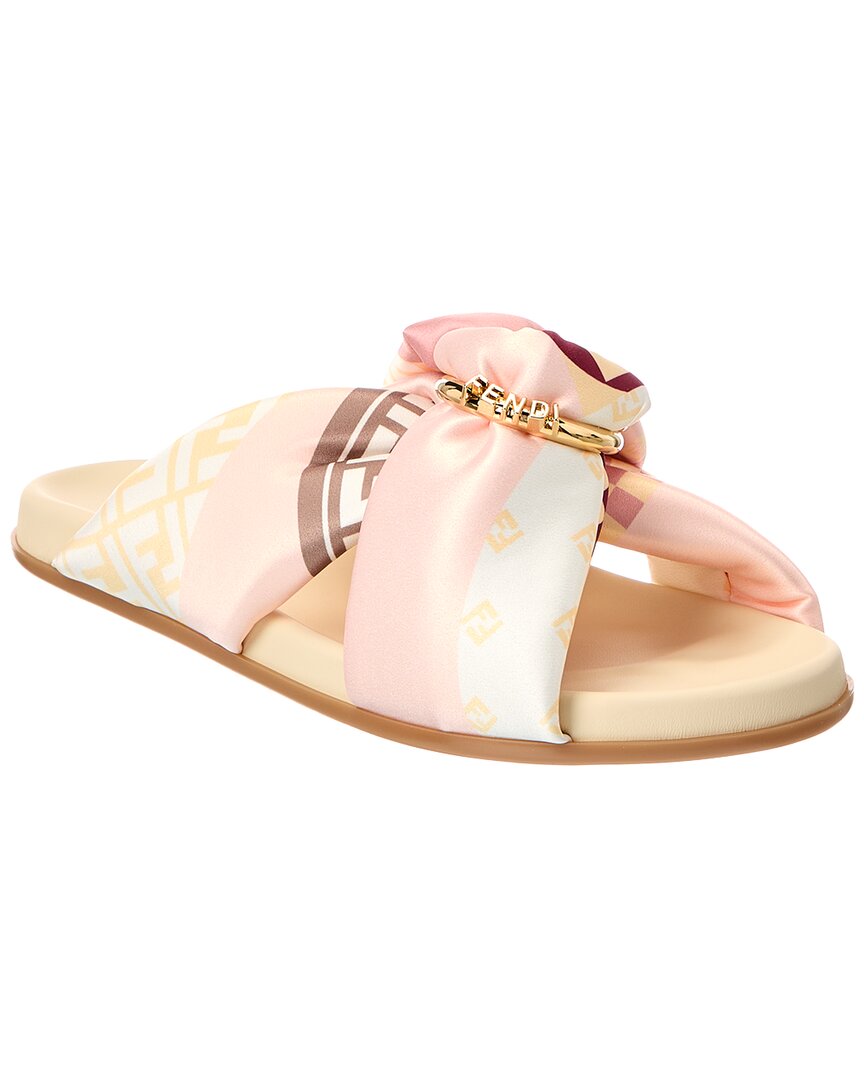 Fendi Shoe Feel Sandal 2 Satin Pink Shoes