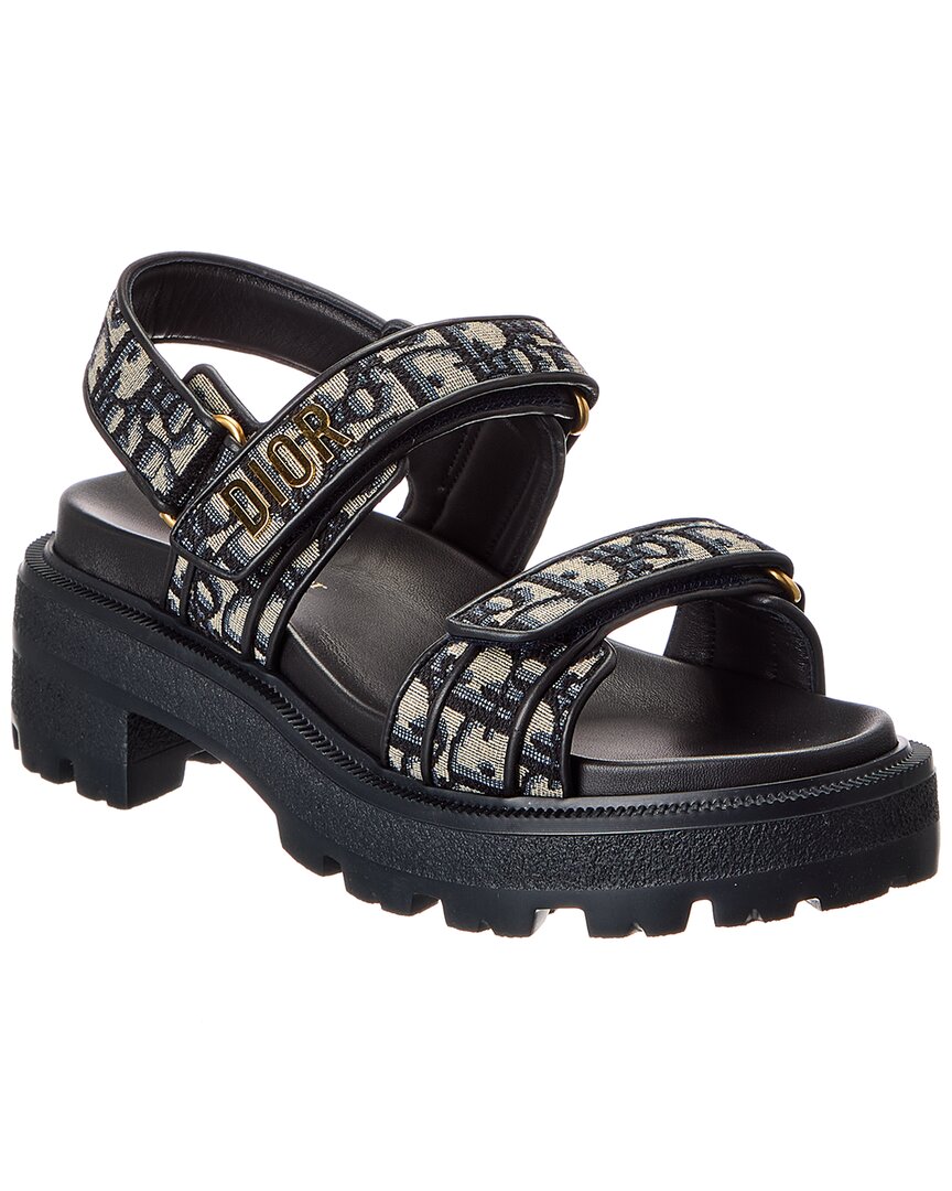 Dior Shoe act Oblique & Sandal 2 Leather Canvas Black Shoes