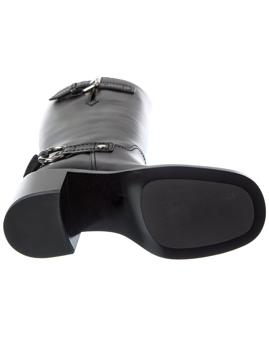 Gucci Mid-Heel Leather Boot