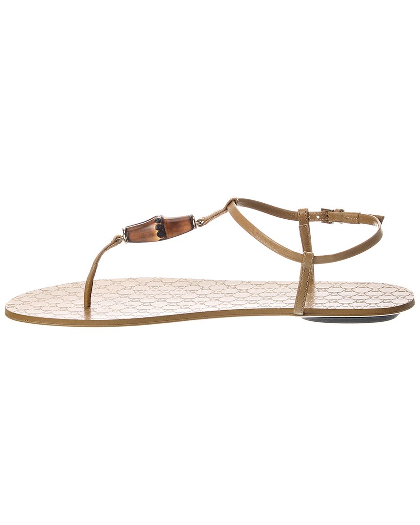 Gucci Susanna Bamboo Trim Leather Sandal