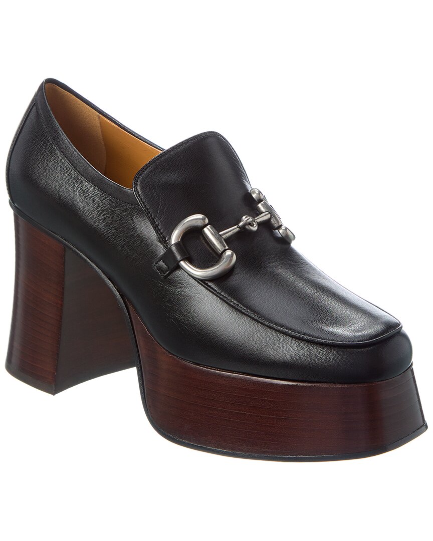 Gucci Horsebit Leather Platform Loafer, 36.5