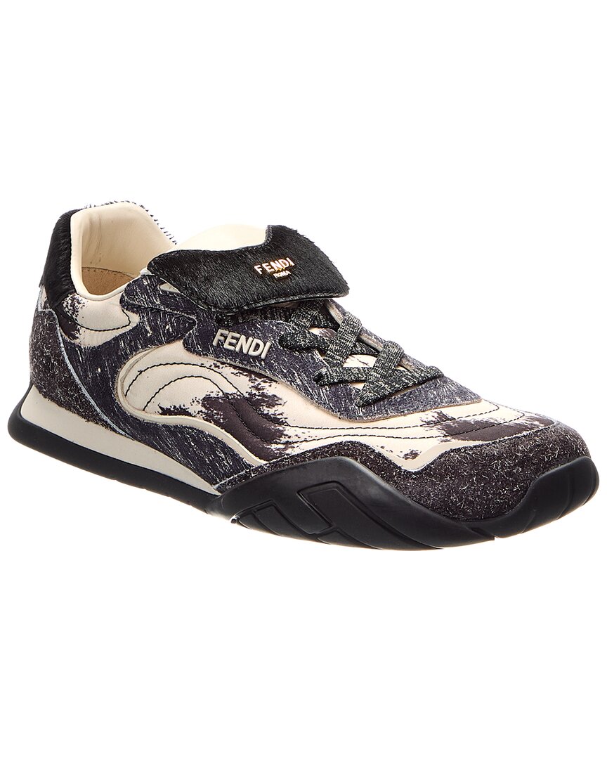 Fendi Shoe Wave Pulse Tech Fabric & Sneaker Suede Shoes