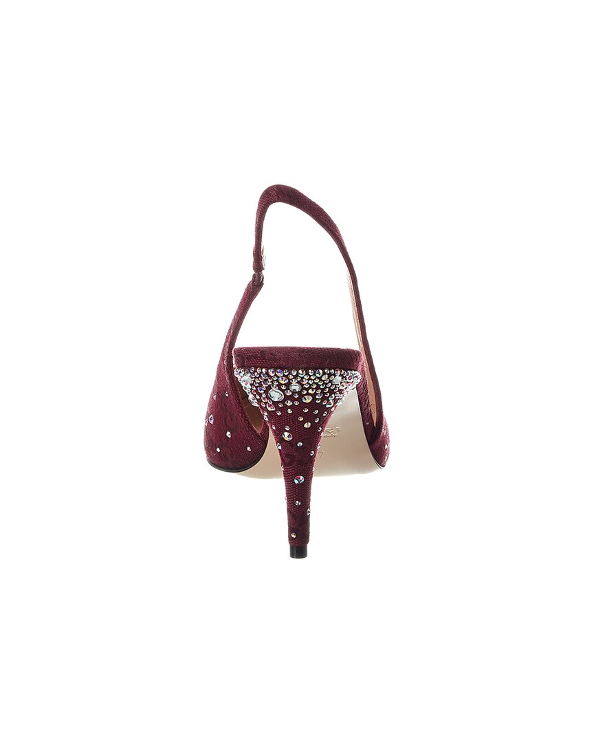 Gucci Horsebit Gg Canvas Slingback Pump