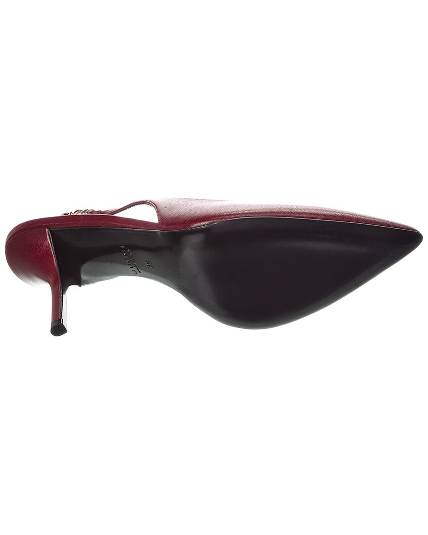Gucci Signoria Leather Slingback Pump