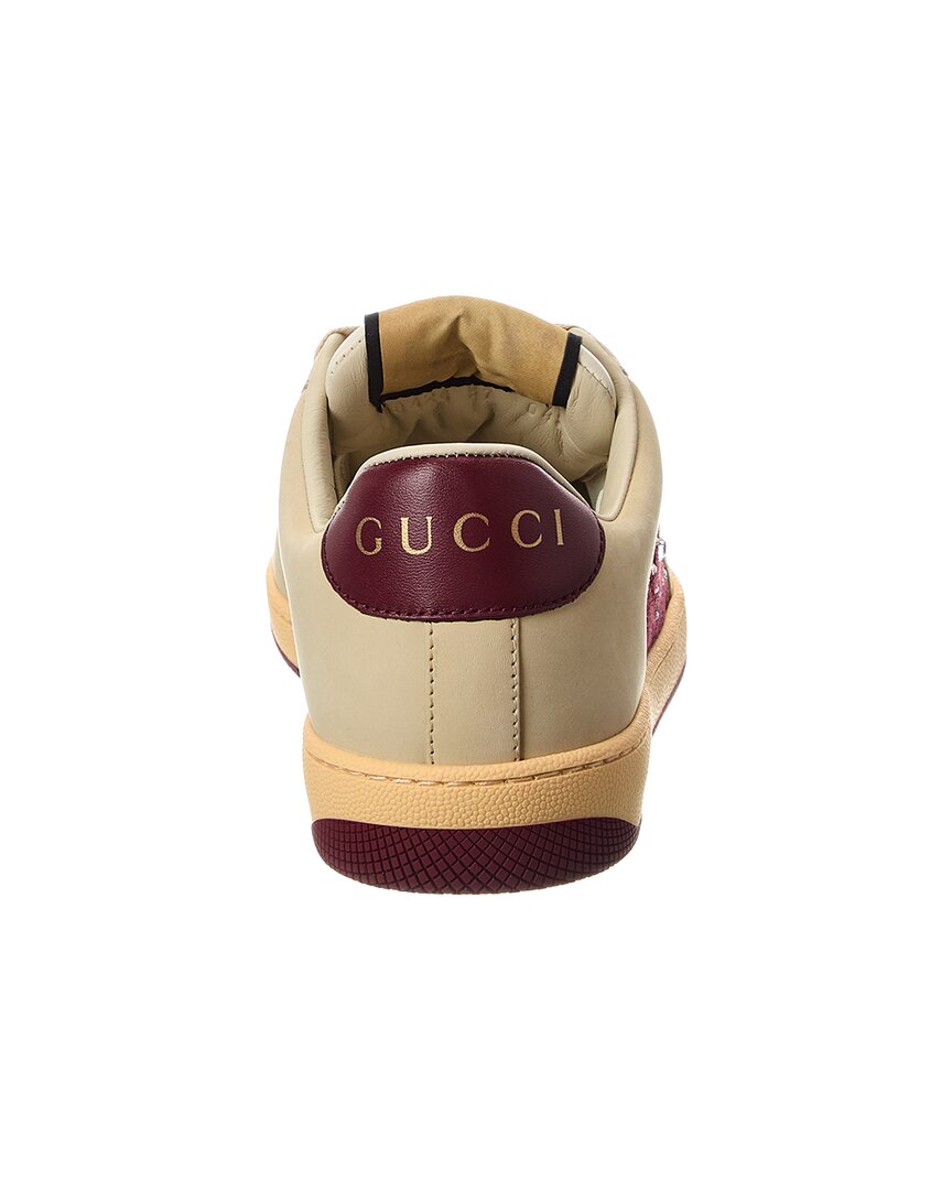 Gucci Screener Gg Crystal Canvas & Leather Sneaker