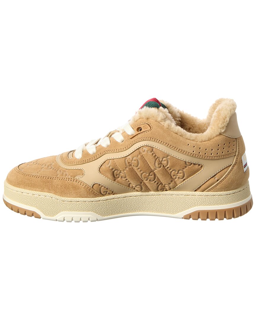 Gucci Re-Web Gg Suede & Wool Sneaker